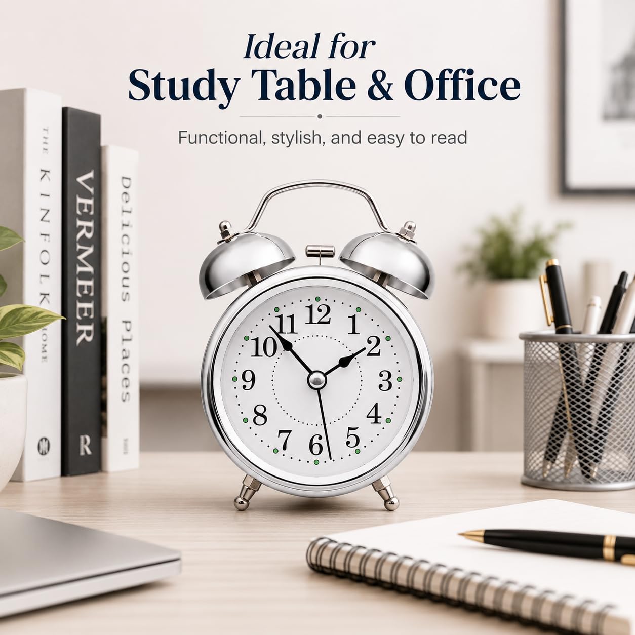 Twin Bell Analog Alarm Clock
