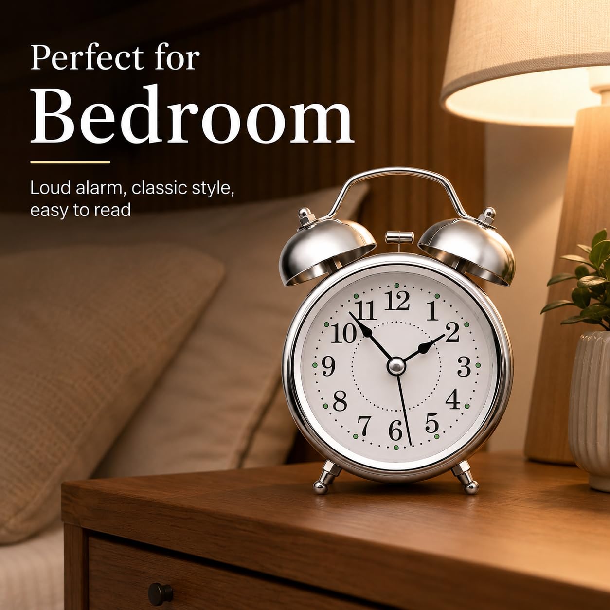 Twin Bell Analog Alarm Clock