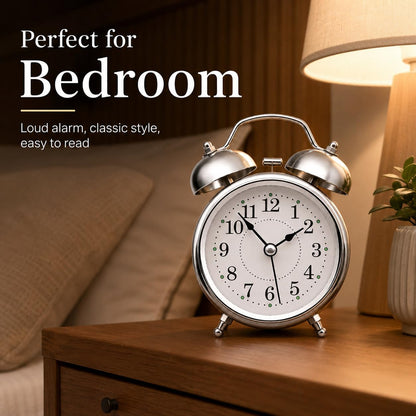 Twin Bell Analog Alarm Clock