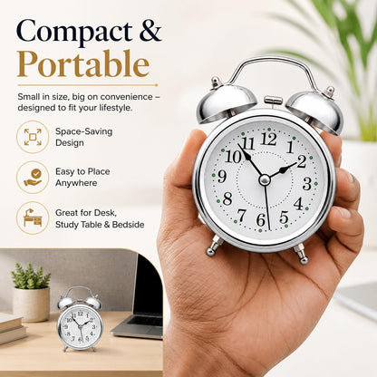 Twin Bell Analog Alarm Clock