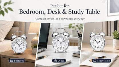 Twin Bell Analog Alarm Clock